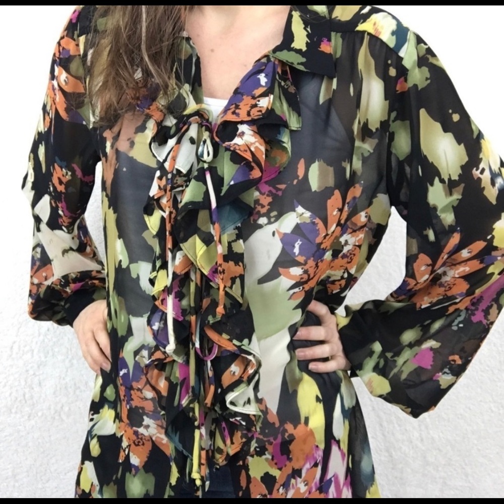 CAbi Ruffle Front Blouse #146